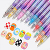 12 Colors Nails Art Marker Acrylic Paint Marker 0.5mm Nail Liner Brush Nail Drawing Pen