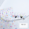 Embossed Macarone Color Star Heart Nail Sticker Nail DIY Decoration