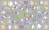 2024 New F1054-1058 Halloween Skull Rose Popular Nail Sticker