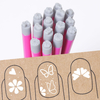 6 Pcs Nail Art Stamp Pen Set Silicone Nail Stamp Pen
