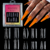 120pcs/box 10 in 1 Snake Pattern Extended Armor Model Nail Tips