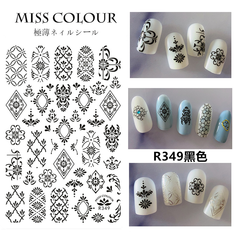 Retro patterns Adhesive Nail Sticker