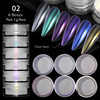 6pcs/set Pearlescent Chameleon Nail Powder Neon Mirror Magic Powder Pearl Laser Glitter Powder