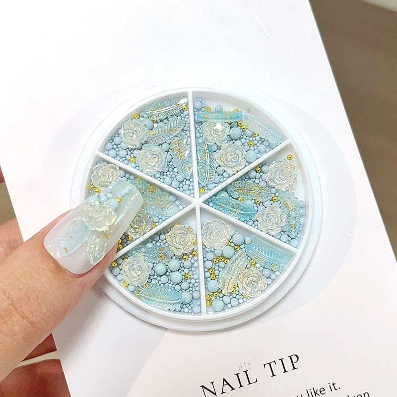 Nail Diy Rose Pearl Caviar Decoration