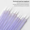 50pcs Disposable Purple Nail Art Brush Eyeliner Painting Pen Manicure Brush Nail Embossing Line Drawing Brush Makeup Tools