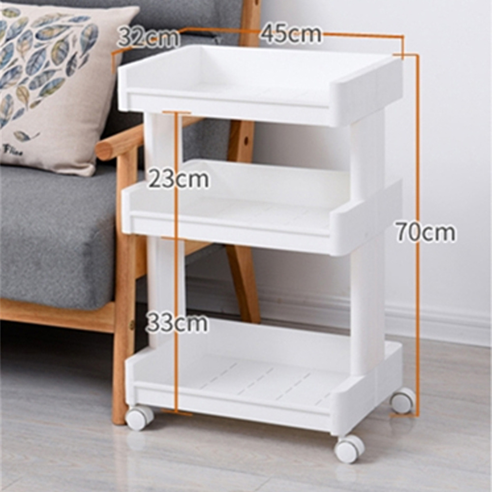 3 layers 4 layers Plastic Nail Polish Display Cart with Wheel 