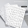 Rectangle Stainless Steel Nail Stamping Plate Lace Butterfly Mixed Style