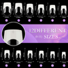 120pcs/box Almond Squard Coffin Ballerine French False Nail Tips 