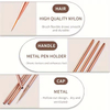3Pcs/set Rose Gold Nail Art Tool UV Gel Liner Painting Brush