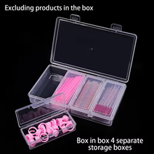 4 Grid Rectangular Independence Storage Box Plastic Transparent Empty Container