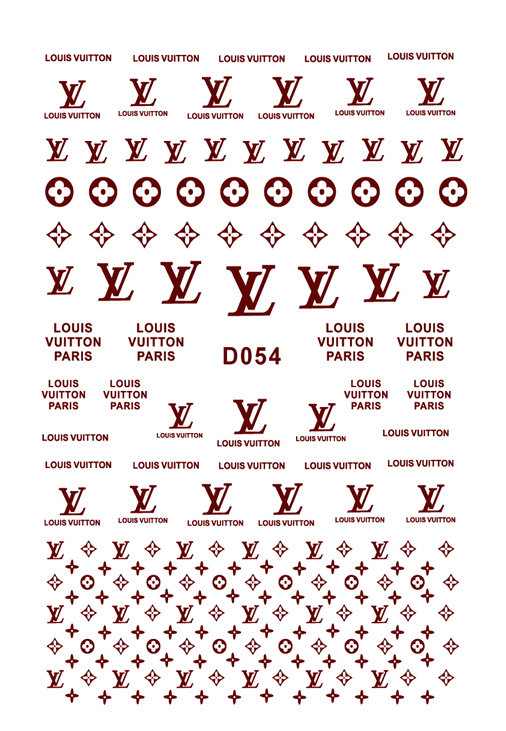 D054 Brand Logo 3D Nail Art Sticker 