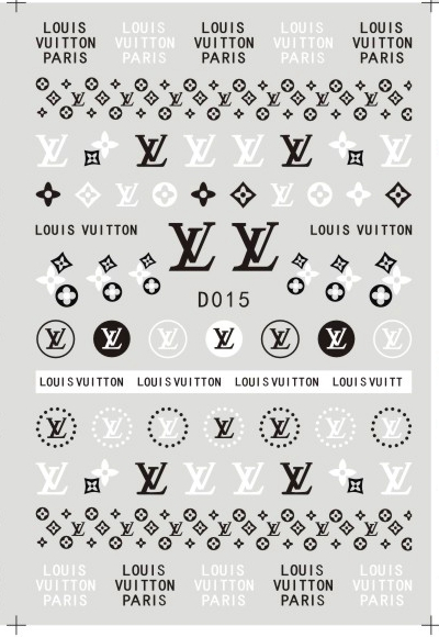 D015 Brand Logo 3D Nail art sticker