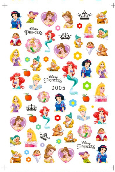 D005 Disney Princess 3D Nail art sticker
