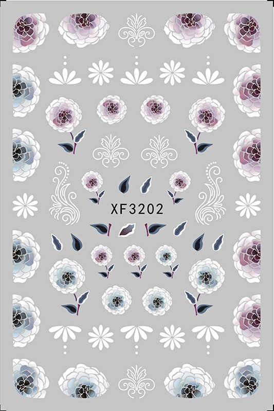 XF3202 3D Nail Art Sticker