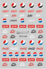XF3168 Pepsi Coca Cola 3D Nail Art Sticker