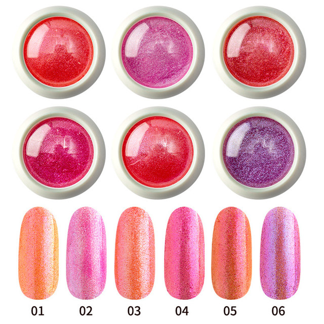 Super Bright Solid Color Electroplating Magic Mirror Nail Powder Set