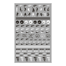 Nike Black & white color Brand Logo 3D Nail Art Sticker