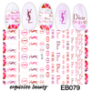EB079 YSL Dior Brand Logo 3D Nail Art Sticker