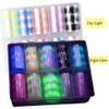 2021 New Fluorescent Flame Design Nail Transfer foil Sticker