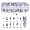 Different Designs Flat Bottom Symphony Glass AB Nail Rhinestone