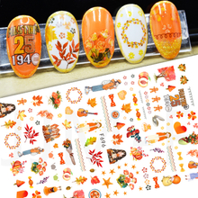 F696 Autumn Fall Season Self-adhesive Nail Art Sticker