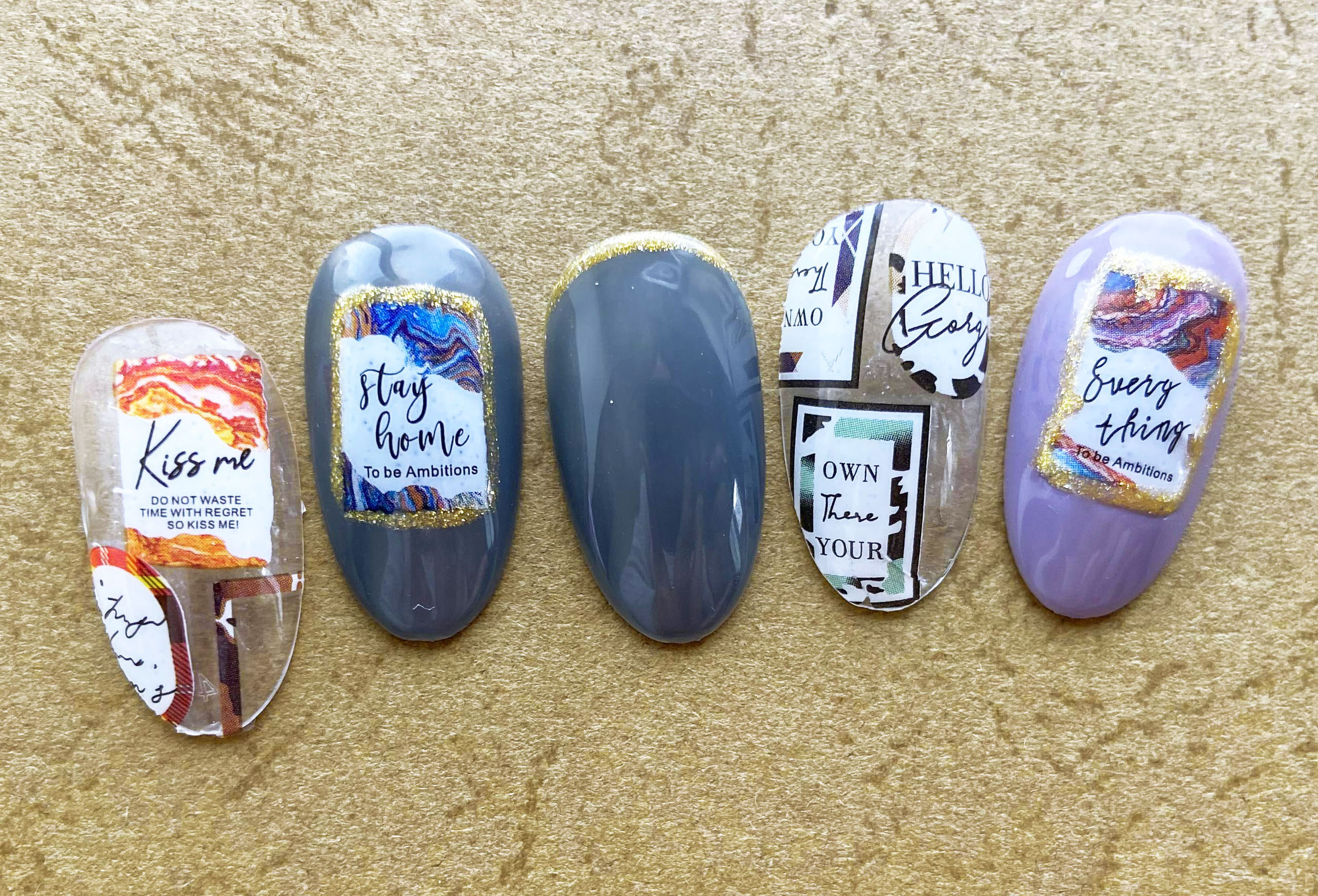 F736 Self-adhesive Nail Sticker 2021 New