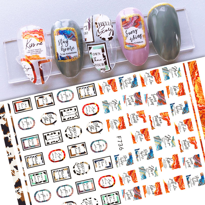 F736 Self-adhesive Nail Sticker 2021 New