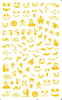F602 The Hallowmas 3D Self Adhesive Nail Art Sticker Gold Silver 2 colors available