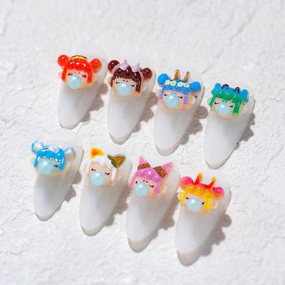Girl Cartoon Nail Decoration