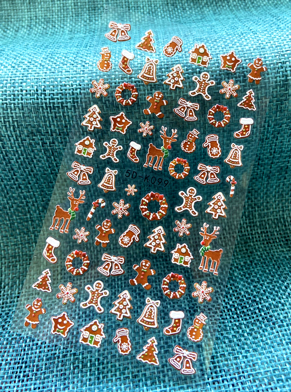 Merry Christmas 5D Embossed Nail Sticker