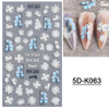 5D Embossed Flower Nail Sticker