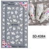 5D Embossed Flower Nail Sticker