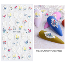 5D Embossed Retro Style Nail Sticker