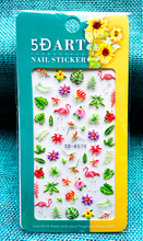 5D Embossed Summer Nail Sticker