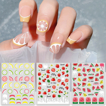 JO1963-1968 3D Adhesive Summer Fruit Nail Sticker