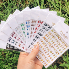 WG581 Letter And Number Nail 3D Sticker