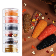 2023 Autumn 6pcs Woolen Powder Leaves Sequins