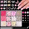 Amazon Hot Sales Popular Nail Decoration Pearl Bowknot Butterfly Nail Decoration