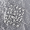 White Half Transparent Embossed Flower Nail Sticker Decoration