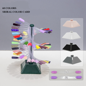 60 Colors Nail Sriral Color Card Color Chart Nail Swatch Stick