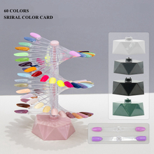 60 Colors Nail Sriral Color Card Color Chart Nail Swatch Stick
