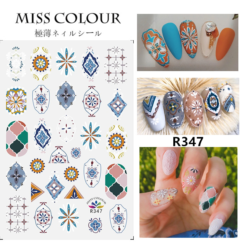 Retro patterns Adhesive Nail Sticker