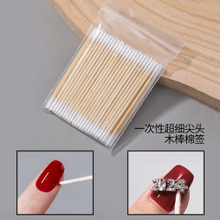 100pcs/bag Nail Wood Swab Clean Sticks