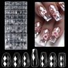 140pcs Rhombic Nail Tips Almond Ballet Irregular Transparent Nail Tip False ABS Nail Art Tool