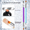Dual Head Nail Polish Brush Painting Pen Nail Art Tools UV Nail Gel Brush for Extension Tip