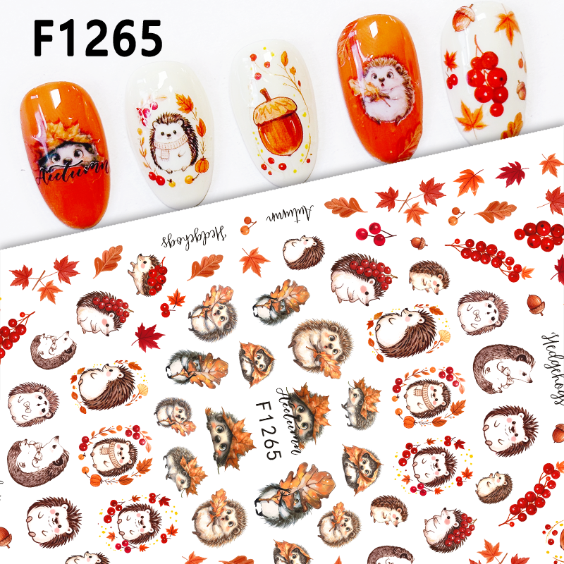 2026 Autumn Leaves Nail Adhesive Sticker