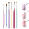 6pcs Macarons Nail Brush Set