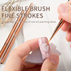 3Pcs/set Rose Gold Nail Art Tool UV Gel Liner Painting Brush