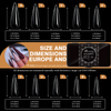 High Quality 600pcs/box Full Cover Clear Color Soft Gel Tips 