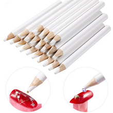 Short White Wax Rhinestone Pick Up Pen